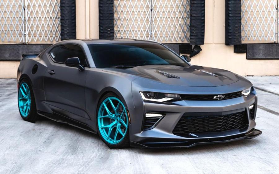 Chevrolet Camaro Matte Black on Vossen Wheels (S21-01) '2019